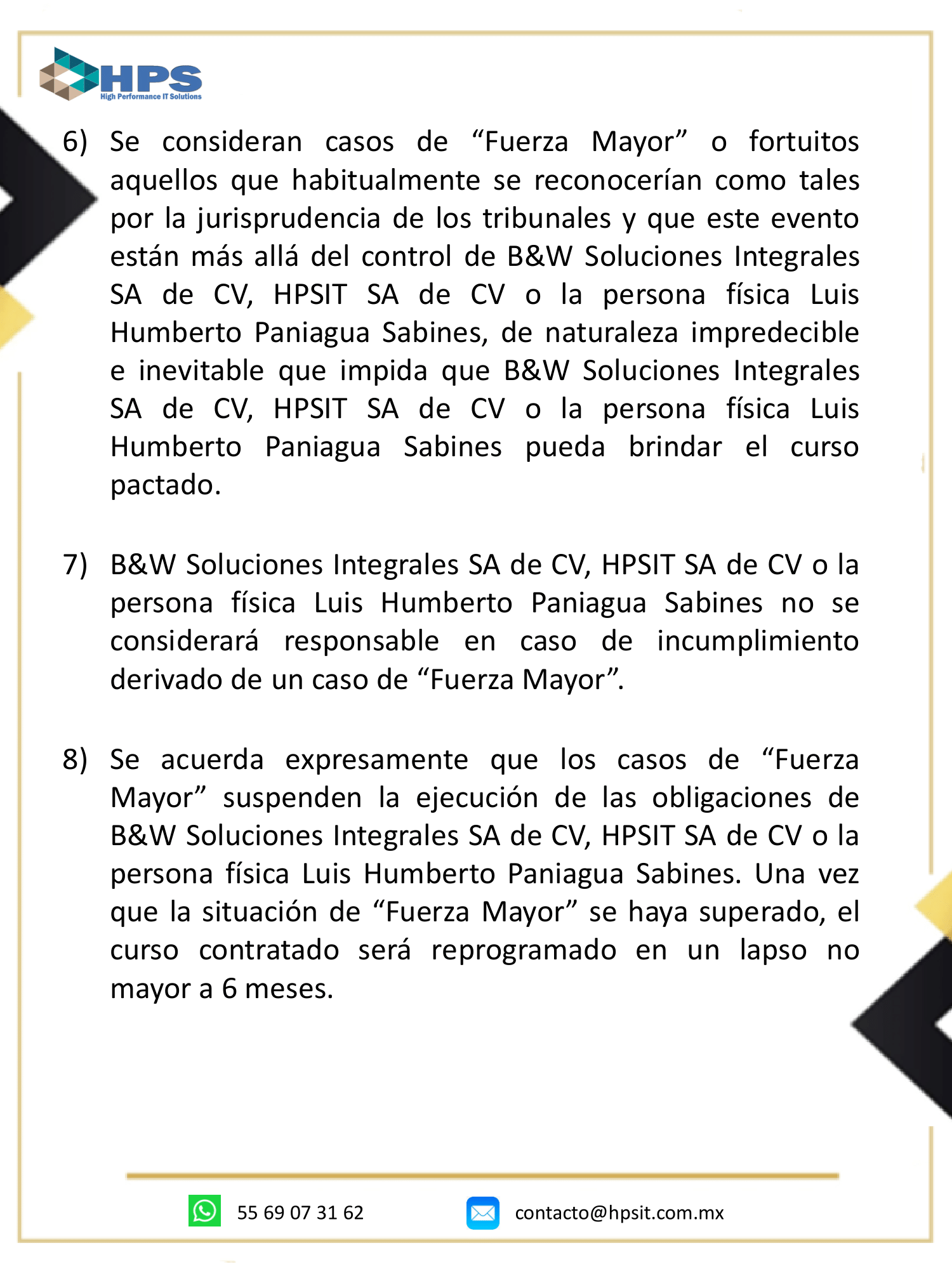 Politicas de cancelación 3